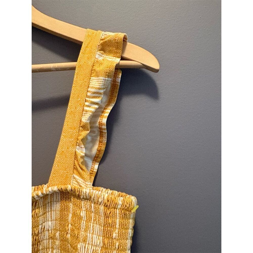 Derek Heart Women's Large Yellow Striped Sleeveless Romper Coquette Dainty - Picture 5 of 10